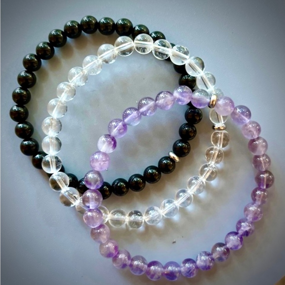 Set of Healing Comfort and Support Handcrafted Bead Bracelets